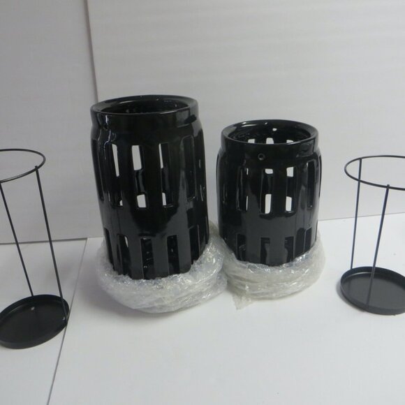Gold Canyon Ceramic Lanterns - Set of 2 - Picture 4 of 5